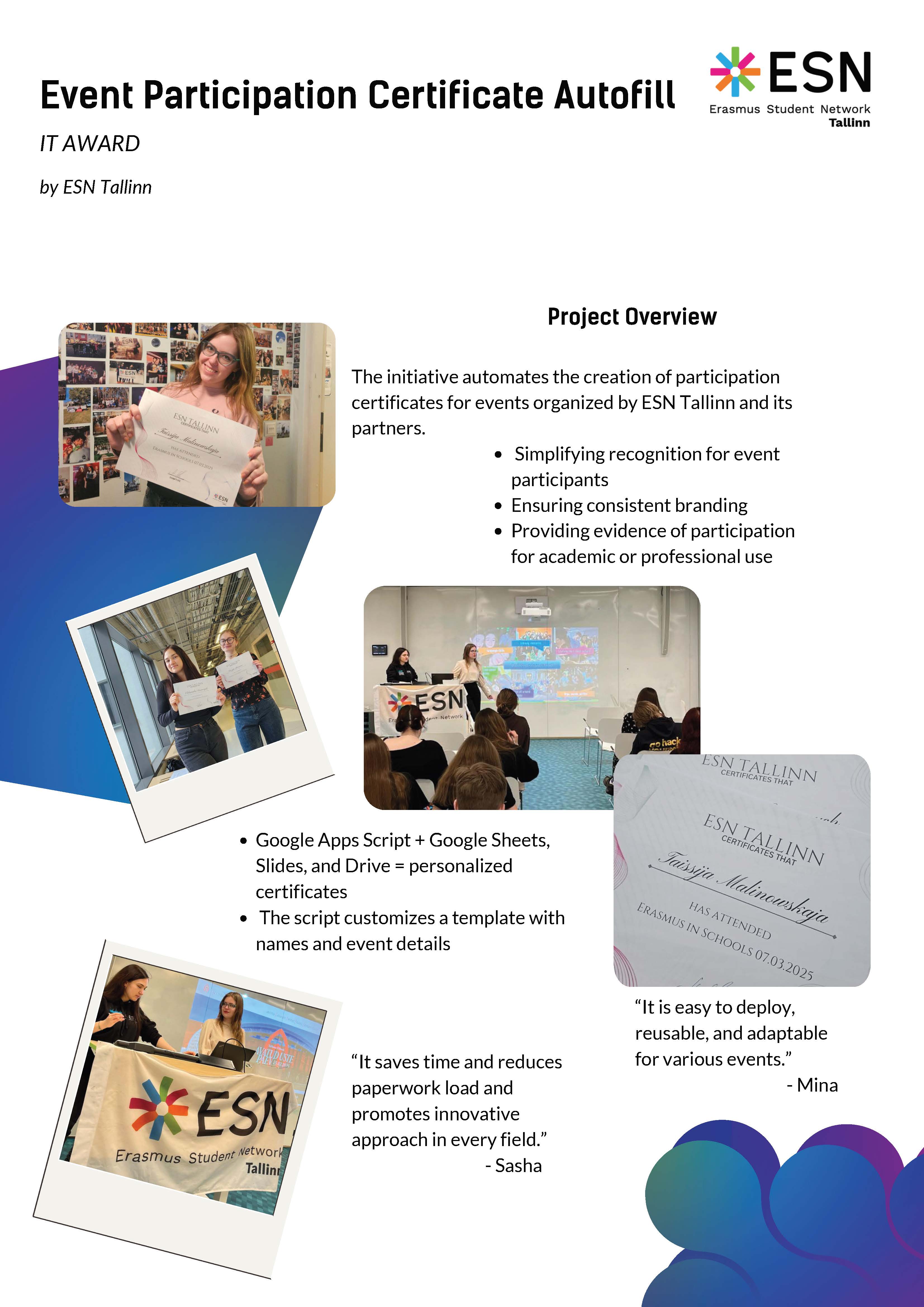 IT Award Honourable Honourable Mention 1